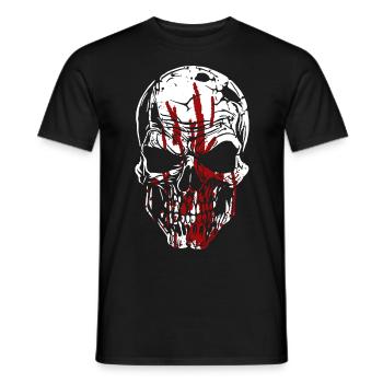 Horror Zombie Skull - Men's T-Shirt - black - Front - AI Model Male 178 light (178cm)