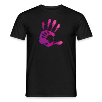 MAINS - VIOLET - T-shirt homme - noir - Devant - AI Model Male 178 light (178cm)