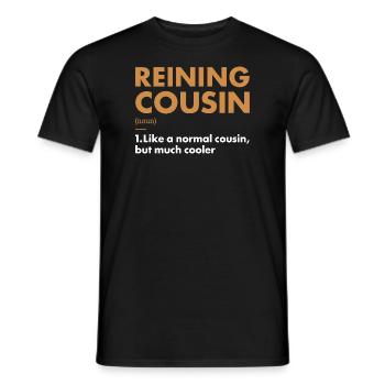 Pure Cousin Definition Reining - Men's T-Shirt - black - Front - AI Model Male 178 light (178cm)
