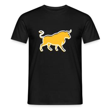 Un taureau sauvage - T-shirt homme - noir - Devant - AI Model Male 178 light (178cm)