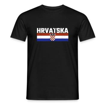 Hrvatska Croatia Kroatien Urlaub Kroatische Flagge - Männer T-Shirt - Schwarz - Vorne - AI Model Male 178 light (178cm)