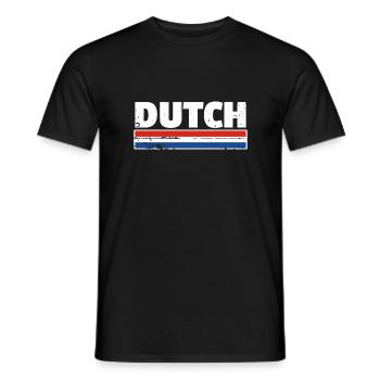 Pays-Bas néerlandais Drapeau néerlandais Pays-Bas - T-shirt homme - noir - Devant - AI Model Male 178 light (178cm)