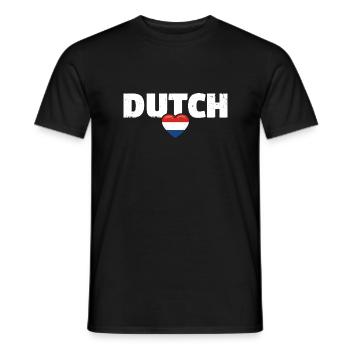 Pays-Bas néerlandais Drapeau néerlandais Pays-Bas - T-shirt homme - noir - Devant - AI Model Male 178 light (178cm)