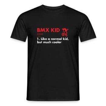 Sport Kid Definition BMX - Men's T-Shirt - black - Front - AI Model Male 178 light (178cm)