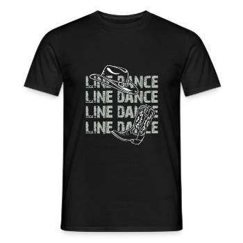 Line Dance Time Line Dancing Dancing - Men's T-Shirt - black - Front - AI Model Male 178 light (178cm)