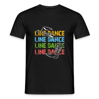 Danse en ligne Danse en ligne Danse en ligne Danse - T-shirt homme - noir - Devant - AI Model Male 178 light (178cm)