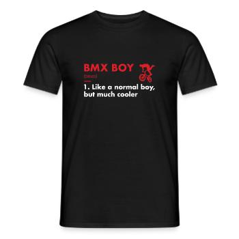 Sport Boy Definition BMX - Men's T-Shirt - black - Front - AI Model Male 178 light (178cm)