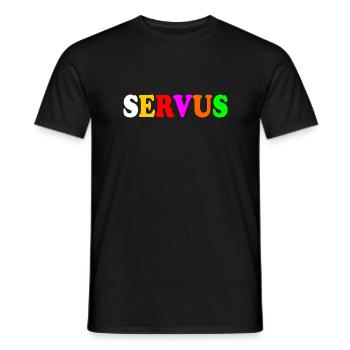 servus - Männer T-Shirt - Schwarz - Vorne - AI Model Male 178 light (178cm)