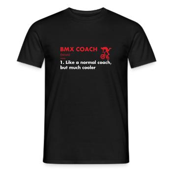 Sport Coach Definition BMX - Men's T-Shirt - black - Front - AI Model Male 178 light (178cm)