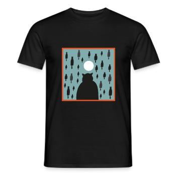 pluie chats - T-shirt homme - noir - Devant - AI Model Male 178 light (178cm)