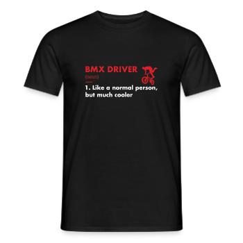Sport Driver Definition BMX - Men's T-Shirt - black - Front - AI Model Male 178 light (178cm)