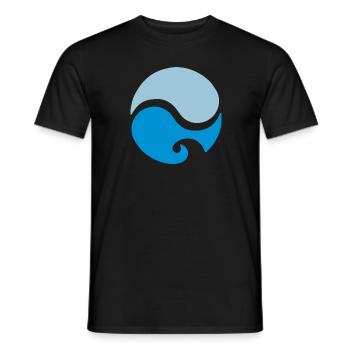 Ocean Water Symbol (Taegeuk) - Men's T-Shirt - black - Front - AI Model Male 178 light (178cm)