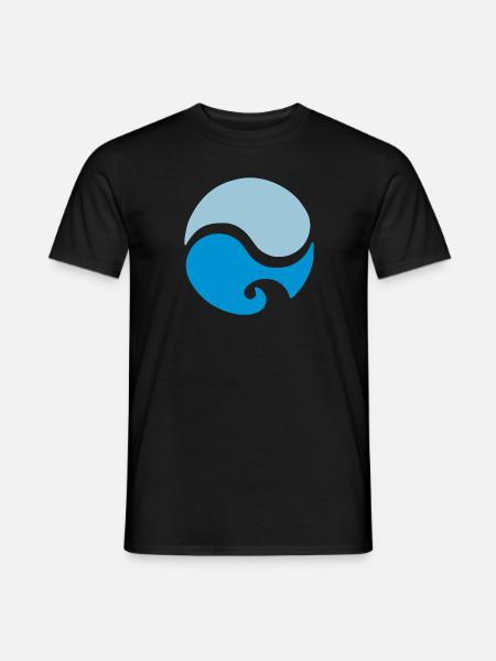 Ocean Water Symbol (Taegeuk) - Männer T-Shirt - Schwarz