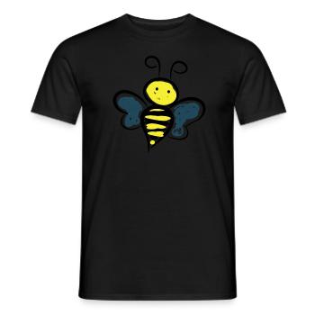 bee - Men's T-Shirt - black - Front - AI Model Male 178 light (178cm)