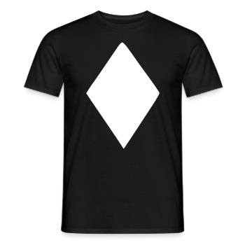 Emoji Poker Karo Skizze weiß - Männer T-Shirt - Schwarz - Vorne - AI Model Male 178 light (178cm)