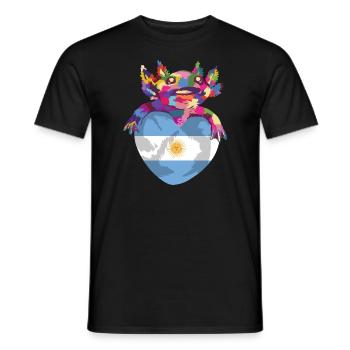 Argentinien Fahne Südamerika Argentinische Flagge - Männer T-Shirt - Schwarz - Vorne - AI Model Male 178 light (178cm)