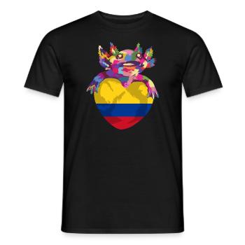 Drapeau de la Colombie Vintage Drapeau colombien - T-shirt homme - noir - Devant - AI Model Male 178 light (178cm)