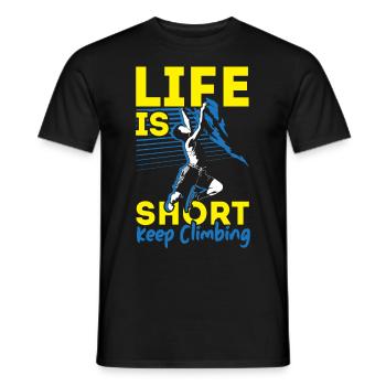 Das Leben ist kurz Klettern Sie weiter Boulderer B - Männer T-Shirt - Schwarz - Vorne - AI Model Male 178 light (178cm)