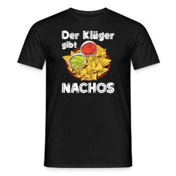 Der Klügere gibt Nachos Spruch Mexikanisch - Männer T-Shirt - Schwarz - Vorne - AI Model Male 178 light (178cm)