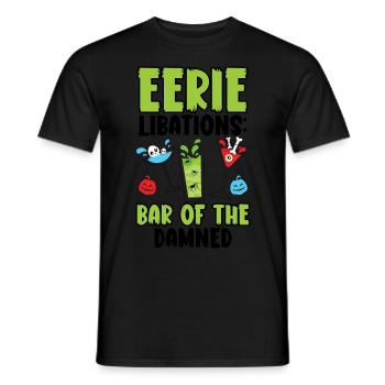 Scary drinks: Bar of the damn Halloween - Men's T-Shirt - black - Front - AI Model Male 178 light (178cm)