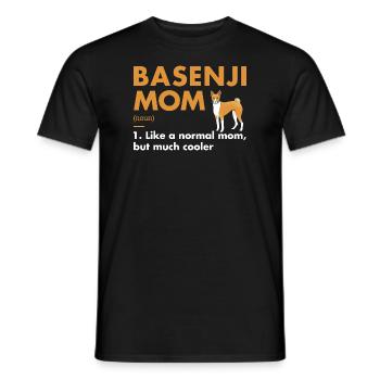 Chien Basenji Maman Définition - T-shirt homme - noir - Devant - AI Model Male 178 light (178cm)