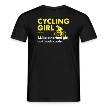 Sport Girl Cycling - Männer T-Shirt - Schwarz - Vorne - AI Model Male 178 light (178cm)
