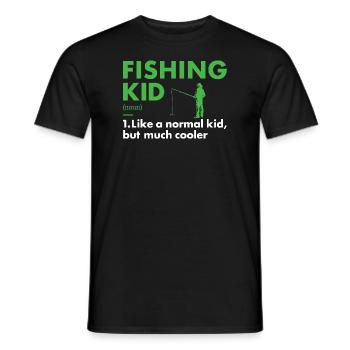 Fisher Kid Définition Pêche - T-shirt homme - noir - Devant - AI Model Male 178 light (178cm)