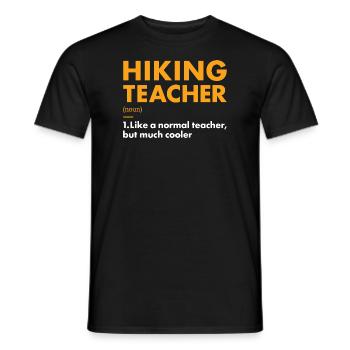 Hiker Teacher Definition Hiking - Männer T-Shirt - Schwarz - Vorne - AI Model Male 178 light (178cm)