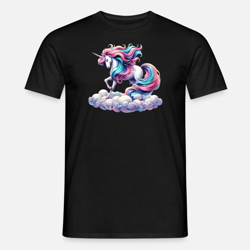 Mythisches Einhorn - Männer T-Shirt - Schwarz