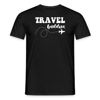 Travel Buddies - Men's T-Shirt - black - Front - AI Model Male 178 light (178cm)