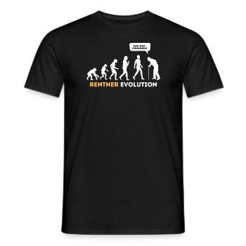 Rentner Evolution Lustig Ruhestand - Männer T-Shirt - Schwarz - Vorne - AI Model Male 178 light (178cm)