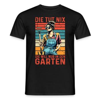 Garten Geschenk Gärtnerin Geburtstag Geschenk - Männer T-Shirt - Schwarz - Vorne - AI Model Male 178 light (178cm)