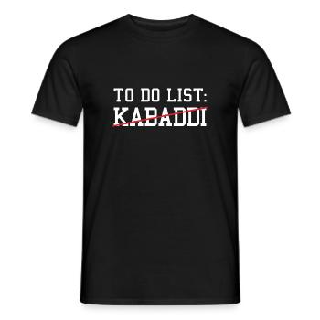 Sport To Do List Kabaddi - Men's T-Shirt - black - Front - AI Model Male 178 light (178cm)