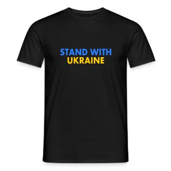 stand with ukraine - Men's T-Shirt - black - Front - AI Model Male 178 light (178cm)