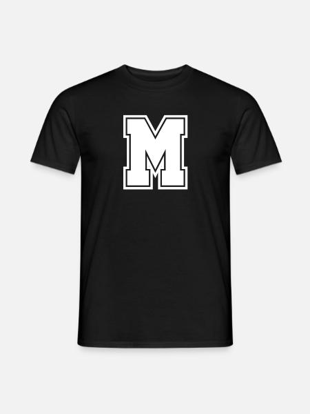 Buchstabe M - Männer T-Shirt - Schwarz