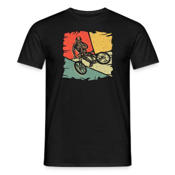 Mountain Bike Bike Cyclist Mountain Bike - Men's T-Shirt - black - Front - AI Model Male 178 light (178cm)
