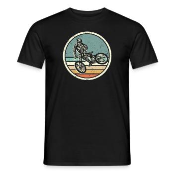 Mountain Bike Bicycle Rider Mountain Bike - Men's T-Shirt - black - Front - AI Model Male 178 light (178cm)