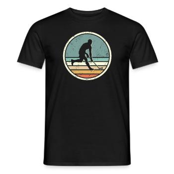 Floorball Player Graphic Floorballer Floorball - Men's T-Shirt - black - Front - AI Model Male 178 light (178cm)