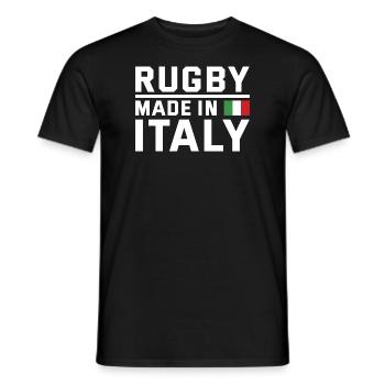 Rugby Made From Italy Rugby - Men's T-Shirt - black - Front - AI Model Male 178 light (178cm)