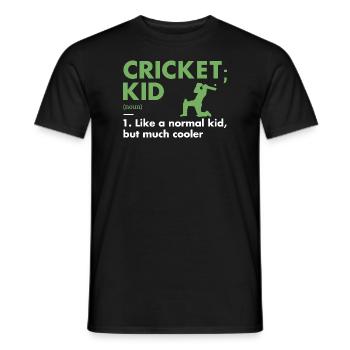 Sport Kid Definition Cricket - Men's T-Shirt - black - Front - AI Model Male 178 light (178cm)
