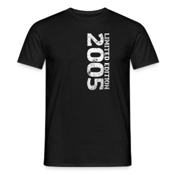Limited Edition 2005 18. Geburtstag Geschenk - Männer T-Shirt - Schwarz - Vorne - AI Model Male 178 light (178cm)