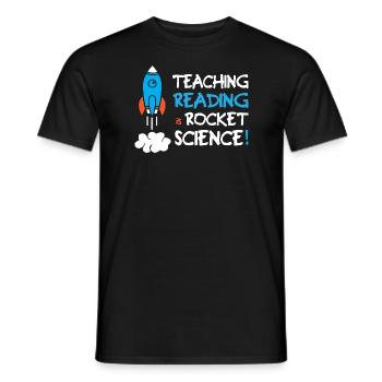 Teaching Reading Is Rocket Science - Männer T-Shirt - Schwarz - Vorne - AI Model Male 178 light (178cm)