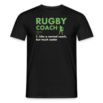 Sport Coach Definition Rugby - Männer T-Shirt - Schwarz - Vorne - AI Model Male 178 light (178cm)