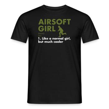 Sport Girl Definition Airsoft - Men's T-Shirt - black - Front - AI Model Male 178 light (178cm)