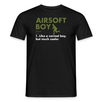 Sport Boy Definition Airsoft - Men's T-Shirt - black - Front - AI Model Male 178 light (178cm)
