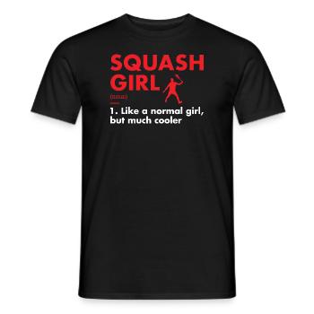 Sport Girl Definition Squash - Männer T-Shirt - Schwarz - Vorne - AI Model Male 178 light (178cm)