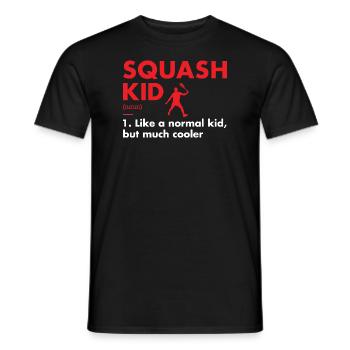 Sport Kid Definition Squash - Men's T-Shirt - black - Front - AI Model Male 178 light (178cm)
