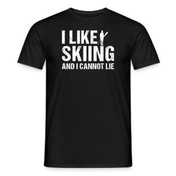 Sport J’aime le ski - T-shirt homme - noir - Devant - AI Model Male 178 light (178cm)