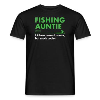 Fisher Auntie Définition Pêche - T-shirt homme - noir - Devant - AI Model Male 178 light (178cm)