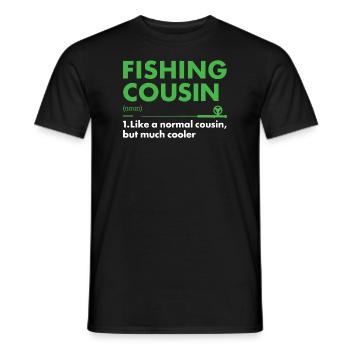 Fisher Cousin Définition Pêche - T-shirt homme - noir - Devant - AI Model Male 178 light (178cm)